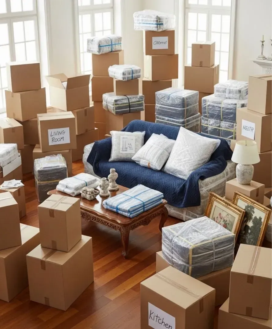 Comprehensive full-service villa moving in JVC Dubai including packing, transit, and furniture setup.
