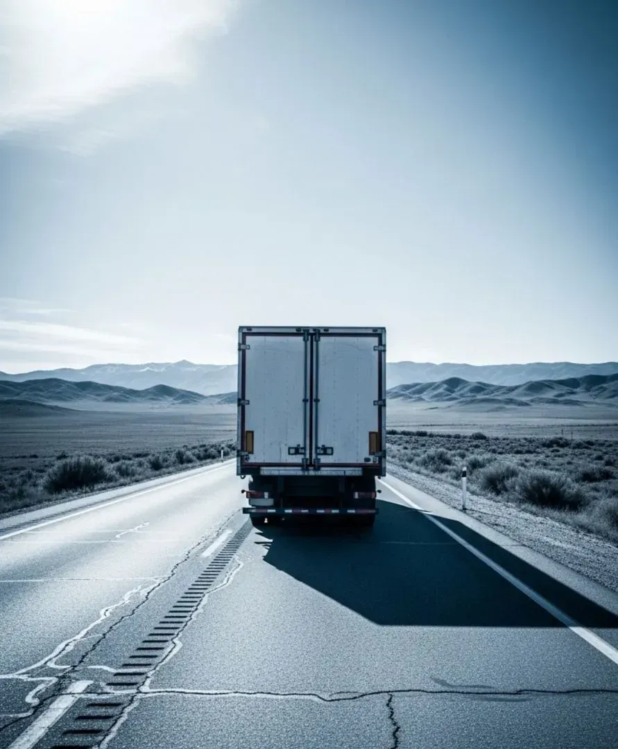 A moving truck on the road delivering goods to a townhouse or villa in JVC Dubai.